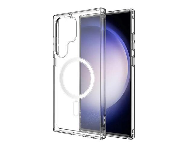 Reiko Magnetic Wireless Charging TPU Bumper Case For Samsung S 23 Ultra In Clear