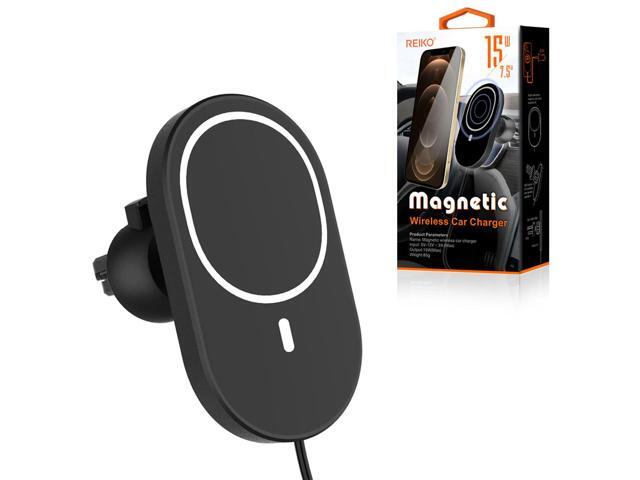 Reiko Magnetic Air Vent Wireless Car Charger Phone Holder Mount In Black
