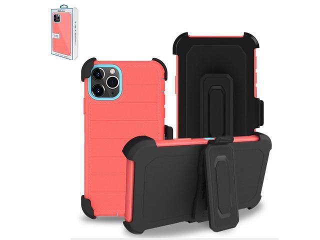 3-In-1 Hybrid Heavy Duty Holster Combo Case For APPLE IPHONE 11 PRO MAX In Red