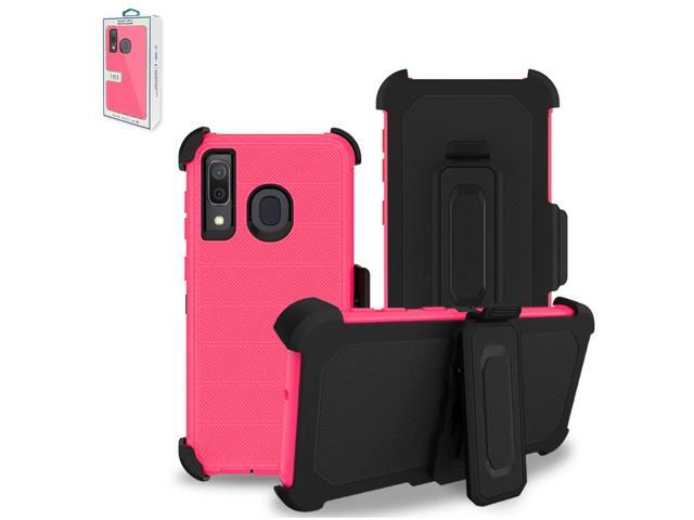 3-In-1 Hybrid Heavy Duty Holster Combo Case For In Hot Pink