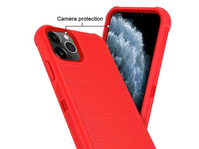 3-In-1 Hybrid Heavy Duty Holster Combo Case For APPLE IPHONE 11 PRO In Red