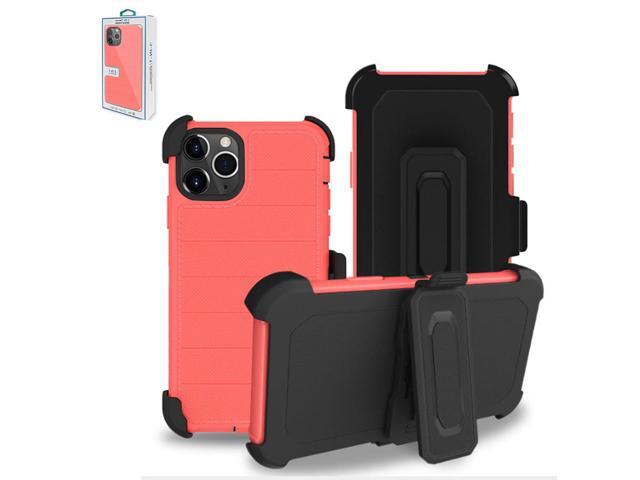 3-In-1 Hybrid Heavy Duty Holster Combo Case For APPLE IPHONE 11 PRO In Pink