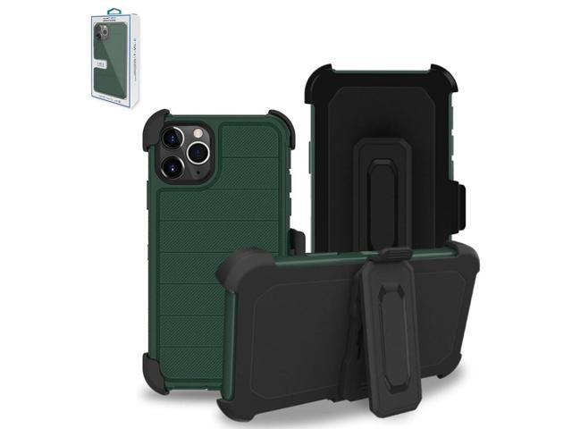 3-In-1 Hybrid Heavy Duty Holster Combo Case For APPLE IPHONE 11 PRO In Green