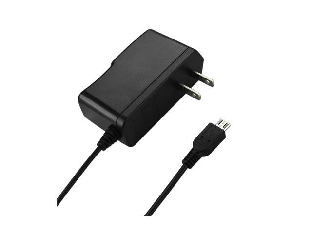 REIKO PORTABLE MICRO USB TRAVEL ADAPTER CHARGER WITH BUILT IN CABLE IN BLACK
