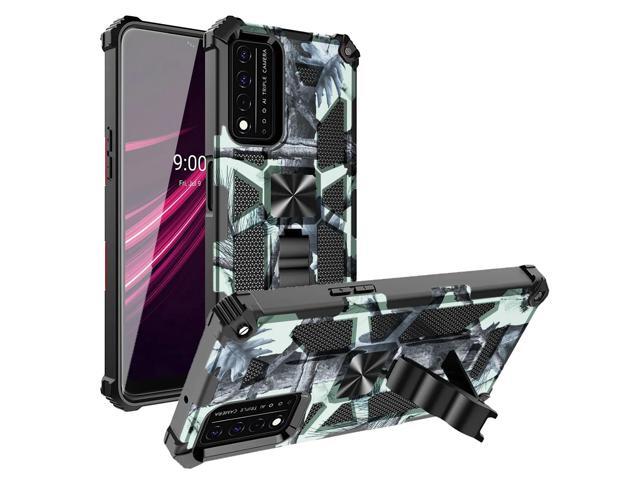 Built-in Kickstand TPU Case with Magnetic Mount for REVVL 5G in Tree leaf patterns