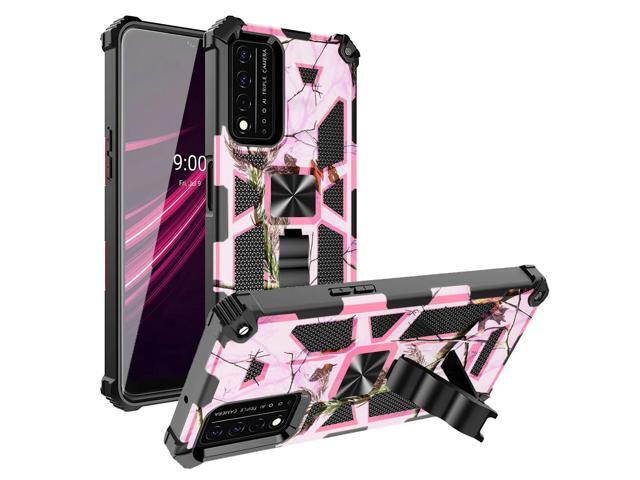 Built-in Kickstand TPU Case with Magnetic Mount for REVVL 5G in Tree leaf patterns