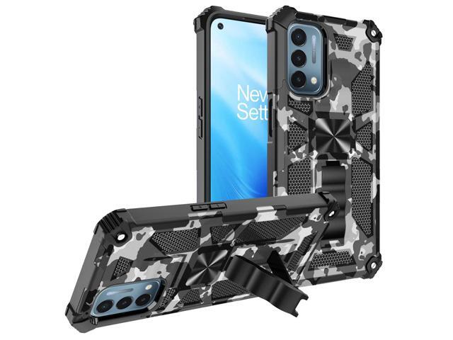 Built-in Kickstand TPU Case with Magnetic Mount for ONEPLUS NORD N200 5G in Camouflage