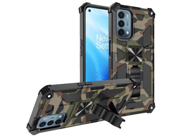 Built-in Kickstand TPU Case with Magnetic Mount for ONEPLUS NORD N200 5G in Camouflage
