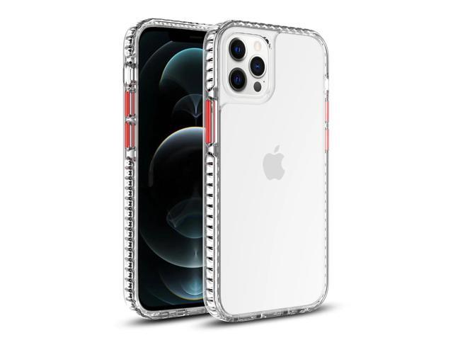 TPU Bumper Shockproof Case With Embedded Coil In BlackAPPLE IPHONE 12 PRO MAX In Clear Red