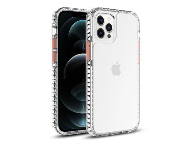 TPU Bumper Shockproof Case With Embedded Coil In BlackAPPLE IPHONE 12 PRO MAX In Clear Orange