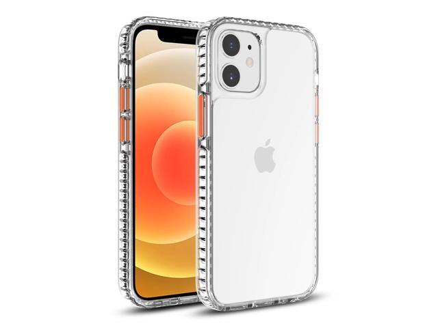 TPU Bumper Shockproof Case With Embedded Coil In BlackAPPLE IPHONE 12 MINI In Clear Orange
