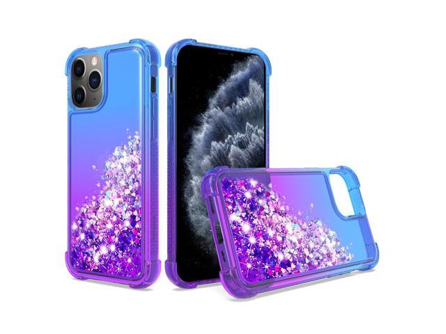 Shiny Flowing Glitter Liquid Bumper Case For APPLE IPHONE 11 PRO MAX In Blue