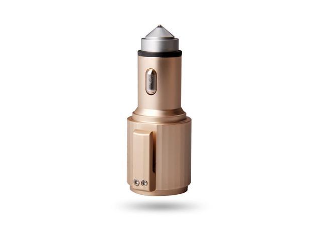 Quick Car Charger, 4.8A Dual USB Fast car charger with Life Guard Charge Technology In Gold