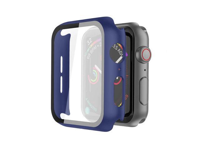 Full Cover tempered glass screen protector with pc case for Apple Watch 40 mm In Navy