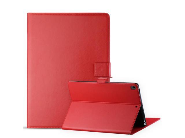 Reiko Leather Folio Cover Protective Case for 10.2' iPad 8 2020 or iPad 7 2019 In Red