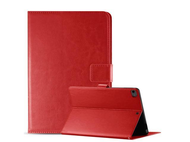 Reiko Leather Folio Cover Protective Case for 8' iPad mini 4/5/6 In Red
