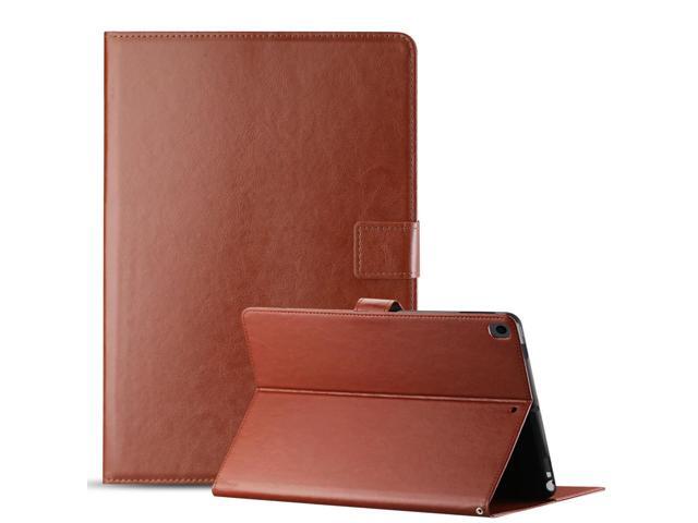 Reiko Leather Folio Cover Protective Case for 10.2' iPad 8 2020 or iPad 7 2019 In Brown