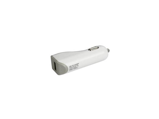 REIKO MICRO USB CAR CHARGER WITH DATA USB CABLE IN WHITE