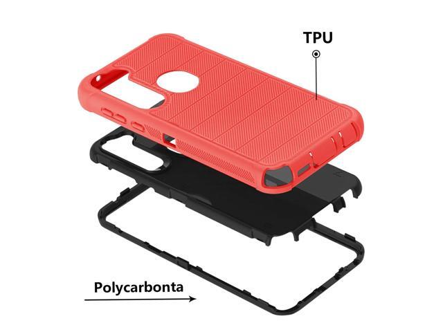 MOTO G STYLUS 3-In-1 Hybrid Heavy Duty Holster Combo Case In PINK