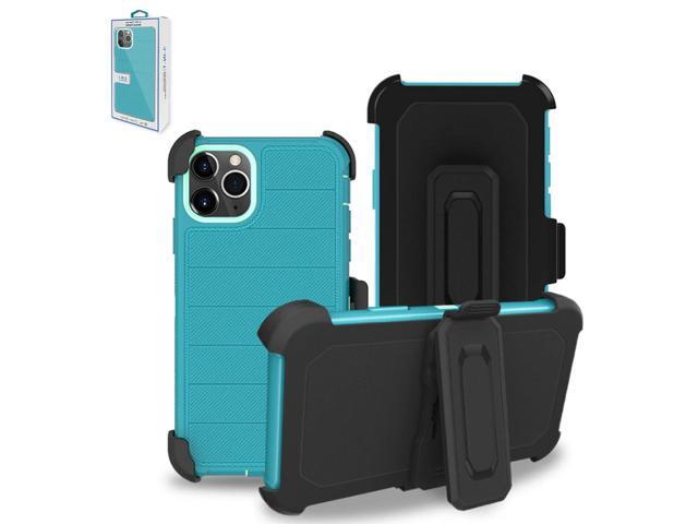 3-In-1 Hybrid Heavy Duty Holster Combo Case For APPLE IPHONE 11 PRO In Blue