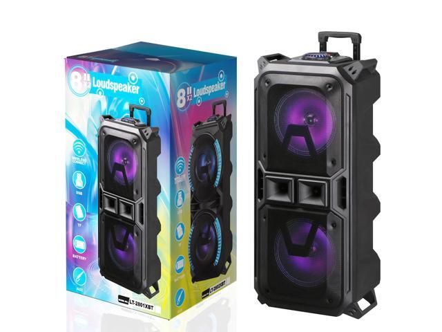 8'x2 Speaker with A charger line and wired mic,remote (LT-2801XBT)