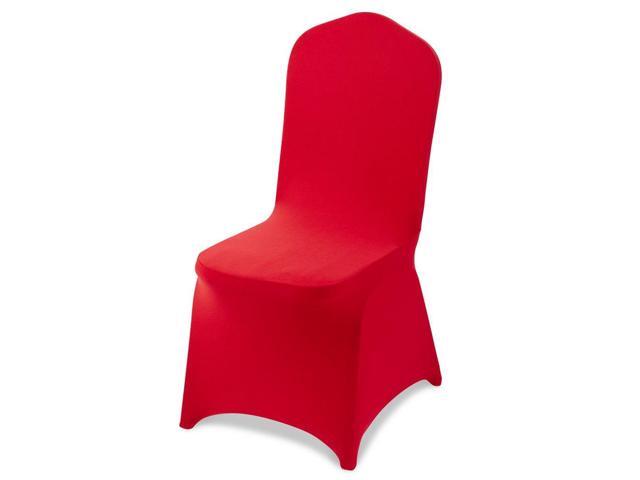 VEVOR 50 Pcs Red Chair Covers, Polyester Spandex Chair Cover, Stretch Slipcovers for Wedding Party Dining Banquet Flat-Front Chair Covers, Fits...