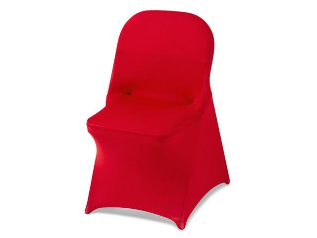 VEVOR 50 Pcs Red Chair Covers, Polyester Spandex Chair Cover, Stretch Slipcovers for Wedding Party Dining Banquet Flat-Front Chair Covers, Fits...