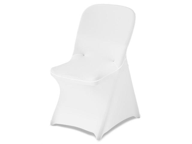 VEVOR 30 Pcs White Chair Covers, Polyester Spandex Chair Cover, Stretch Slipcovers for Wedding Party Dining Banquet Flat-Front Chair Covers, Fits...