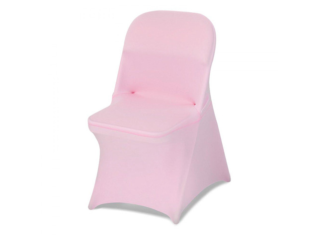 VEVOR 50 Pcs Pink Chair Covers, Polyester Spandex Chair Cover, Stretch Slipcovers for Wedding Party Dining Banquet Flat-Front Chair Covers, Fits...