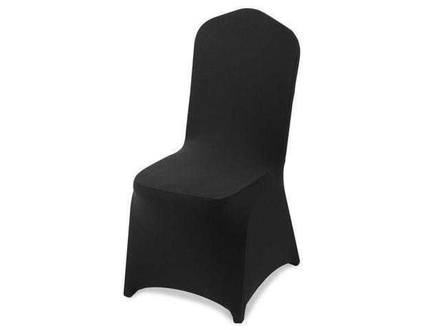 VEVOR 100 Pcs Black Chair Covers, Polyester Spandex Chair Cover, Stretch Slipcovers for Wedding Party Dining Banquet Flat-Front Chair Covers, Fits...