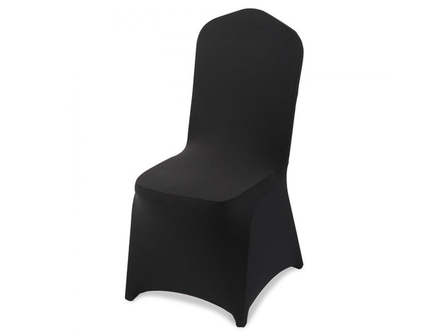 VEVOR 150 Pcs Black Chair Covers, Polyester Spandex Chair Cover, Stretch Slipcovers for Wedding Party Dining Banquet Flat-Front Chair Covers, Fits...