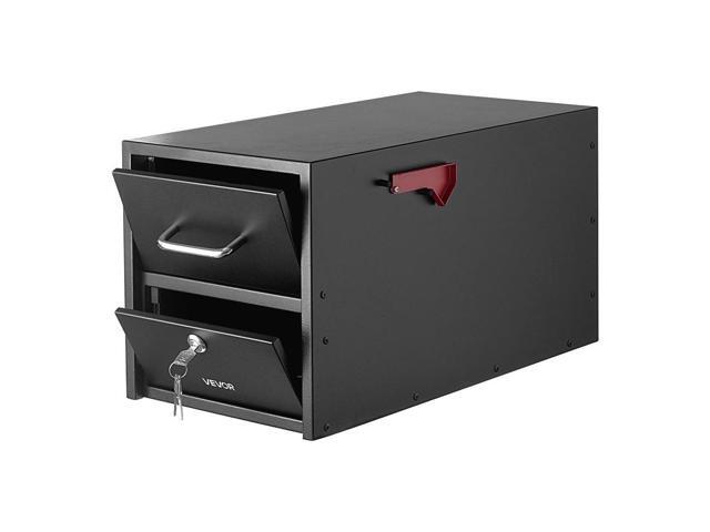 VEVOR Post Mount Mailbox, Anti-Pry & Anti-Theft Mailboxes for Outside, Heavy Duty Lockable Mail Box with Magnetic Door, Weather-Resistant Metal...