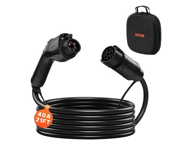 VEVOR EV Charger Extension Cable, 40Amp 21 ft J1772 Extension Cord Compatible with 120V-240V SAE J1772 Electric Vehicle Chargers, Level 1/Level 2...