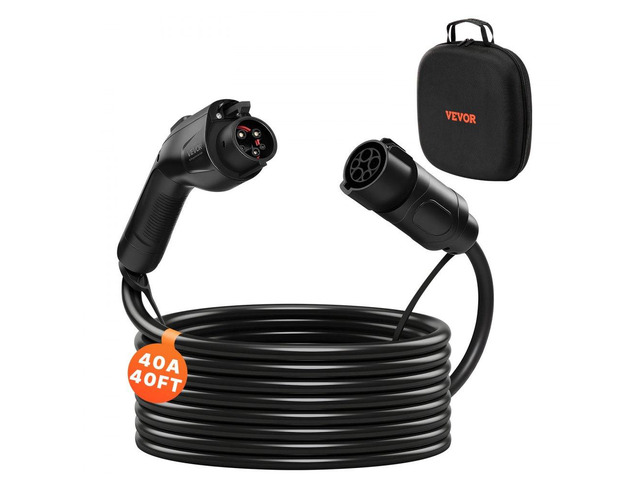 VEVOR EV Charger Extension Cable, 40Amp 40 ft J1772 Extension Cord Compatible with 120V-240V SAE J1772 Electric Vehicle Chargers, Level 1/Level 2...