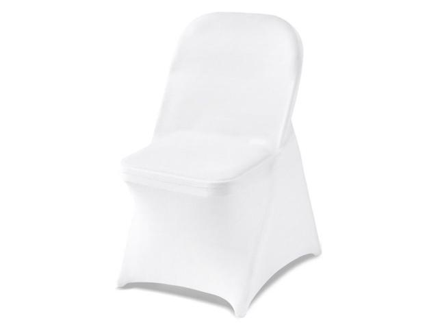 150 Pcs White Chair Covers, Polyester Spandex Chair Cover, Stretch Slipcovers for Wedding Party Dining Banquet Flat-Front Chair Covers, Fits Chair...