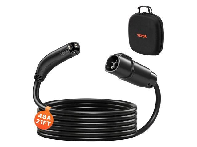VEVOR EV Charger Extension Cable for Tesla, 48Amp 21 ft Max 240V 11.52 kW with NACS Plug, EV Extension Cord for Level 1/2 Tesla Mobile/Wall...