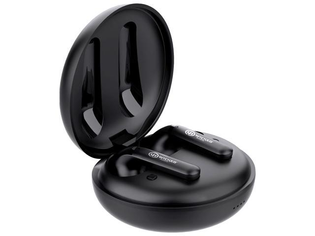 Wicked Audio MWITW4650 Mojo 500 True Wireless Bluetooth Earbuds Clear Call Mics Long Battery Life Custom EQ Modes GPS Locator-Black