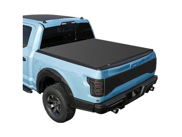 VEVOR Soft Tri-Fold Truck Bed Tonneau Cover, Compatible with 2016-2023 Toyota Tacoma (Excl. Trail Edition) 5 ft (60.5 in) Bed with Track Rail...