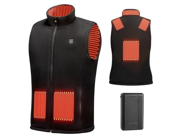 VEVOR Heated Vest, Men Electric Heating Vest with 16000 mAh Battery Pack, 6 Heating Zones Lightweight Rechargeable Winter-Vest with 3 Levels, for...