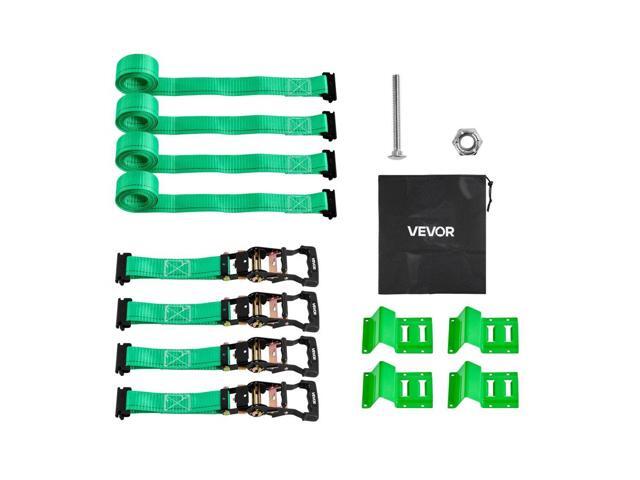 VEVOR Wheel Chock Tie-Down Kit, Chock-Style Trailer Tie Down Strap, Car Tie Down Kit with Buckle, Break Strength 4380 lbs & Working Load 1460 lbs...