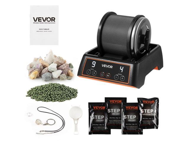 VEVOR Rock Tumbler, 1 lb Rock Polishing Machine, Rocks Tumbling Kit with 4-Speed Adjustment, 19 Day Timer, Direct Drive Motor Rocks Polishing Kit...