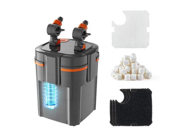 VEVOR 224.5GPH Canister Filter, 2-Stage External Aquarium Filter with Timed Light, Powerful Pump, Water Circulation Cleaning with Media for Large...