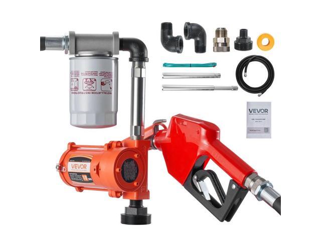 VEVOR Fuel Transfer Pump, 12V DC 10 GPM, Portable Diesel Transfer Pump Kit, with Auto Shut-Off Nozzle, Discharge Hose, Overheat Protection, Power...
