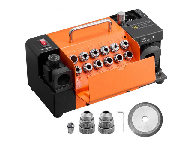 Drill Bits Sharpener MR-13A, 3-15mm Drill Bit Grinder Sharpener with 95°-135° Adjustable Point Angle, 5800RPM High Speed Re-Sharpening Machine with...