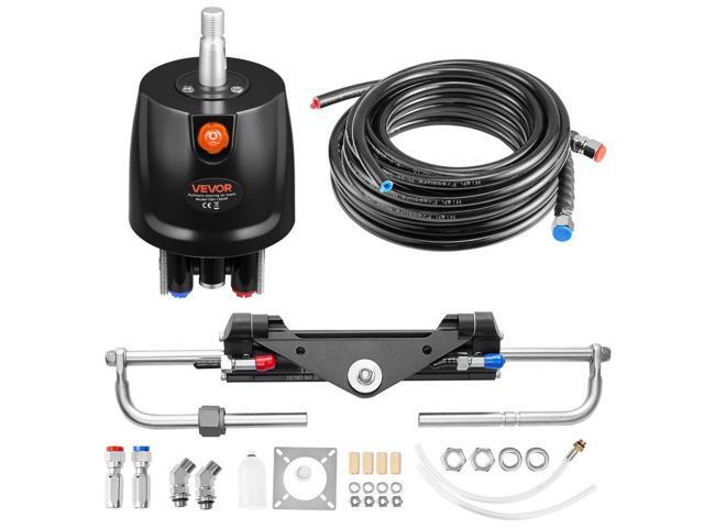 Vevor Hydraulic Steering Kit, 150 HP, Marine Boat Hydraulic Steering System, with 6.9 MPa/1000 psi Helm Pump, Two-Way Lock Cylinder, and 20ft...