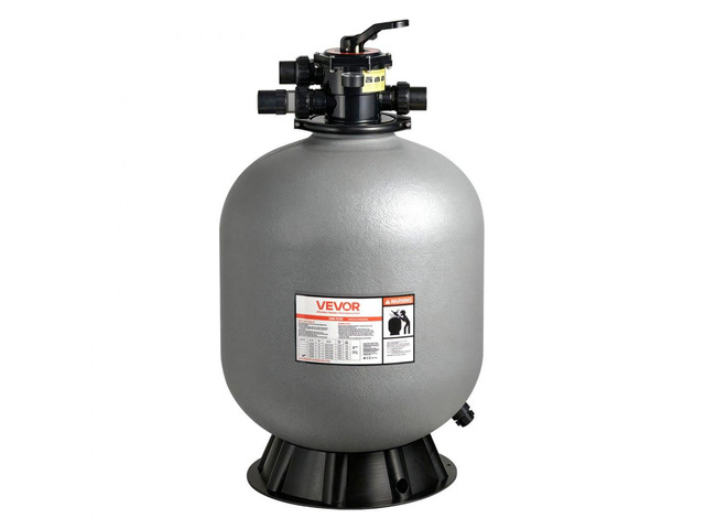 Sand Filter, 24-Inch, 65 GPM Above Inground Swimming Pool Sand Filter System, with 7-Way Multi-Port Valve, Backwash, Rinse, Recirculate, Waste,...