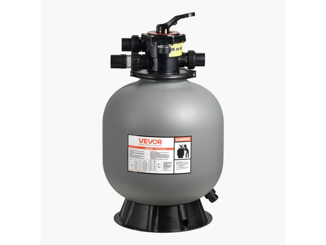 Sand Filter, 20-Inch, 50 GPM Above Inground Swimming Pool Sand Filter System, with 7-Way Multi-Port Valve, Backwash, Rinse, Recirculate, Waste,...