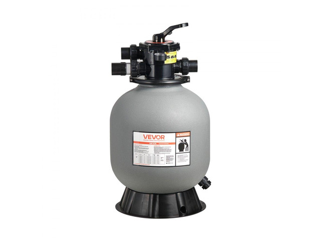 Sand Filter, 18-Inch, 40 GPM Above Inground Swimming Pool Sand Filter System, with 7-Way Multi-Port Valve, Backwash, Rinse, Recirculate, Waste,...