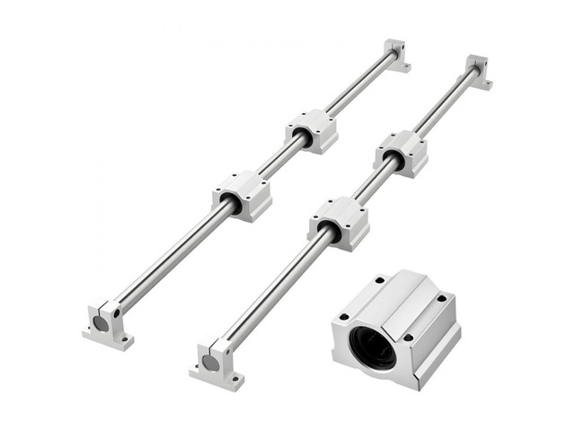 Linear Rail Kit, SFC25, 2Pcs 1000 mm (39.4 inch) Linear Motion Guide Rails and 4Pcs Bearing Slide Blocks, for DIY Engraving Machine Lathe Milling...