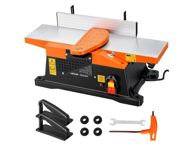 Spiral Benchtop Jointer, 6 in, 2 HP 12000 RPM Bench Top Wood Jointer, with 12-Blade Spiral Cutterhead, Up to 1/8 in Depth, Adjustable Fence, 6 x 23...